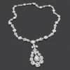 Designer Diamond Flower Necklace 14.88ct 18K White Gold