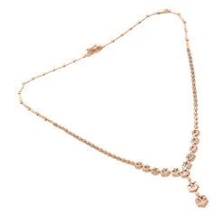 18K White Gold Designer Diamond Flower Necklace For Women 7.10ct -Borcely Jewelry Sales designer diamond flower necklace 710ct cluster jewelry back rose