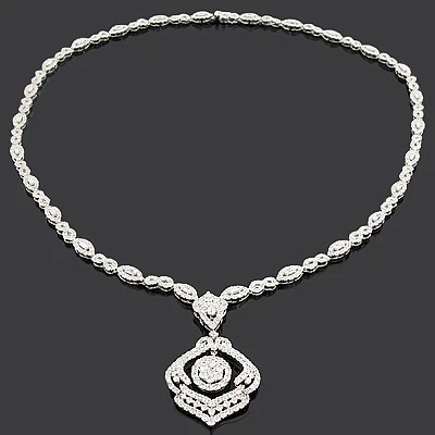 Designer Diamond Luccello Necklace 11.14ct 18K White Gold 1 Designer Diamond Luccello Necklace 11.14ct 18K White Gold