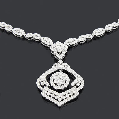 Designer Diamond Luccello Necklace 11.14ct 18K White Gold 2 Designer Diamond Luccello Necklace 11.14ct 18K White Gold - Image 2