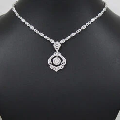 Designer Diamond Luccello Necklace 11.14ct 18K White Gold 5 Designer Diamond Luccello Necklace 11.14ct 18K White Gold -Borcely Jewelry Sales designer diamond necklaces luccello jewelry piece 1114ct 18k 3