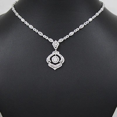 Designer Diamond Luccello Necklace 11.14ct 18K White Gold 3 Designer Diamond Luccello Necklace 11.14ct 18K White Gold - Image 3