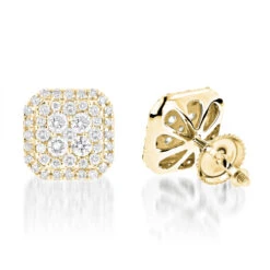 Designer Diamond Stud Earrings 1.21ct 14K White Gold 7 Designer Diamond Stud Earrings 1.21ct 14K White Gold -Borcely Jewelry Sales designer diamond stud earrings 121ct 14k gold ye