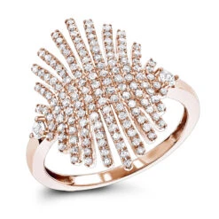 Designer Right Hand Diamond Ring 0.6ct 14K White Gold -Borcely Jewelry Sales designer right hand diamond ring 066ct 14k gold ro