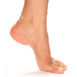 Diamond By The Yard Solid 14K Gold Anklet Bracelet With Diamonds By Luxurman 9 Diamond By The Yard Solid 14K Gold Anklet Bracelet With Diamonds By Luxurman -Borcely Jewelry Sales diamond by the yard solid 14k gold ankle bracelet with diamonds by luxurman bodye