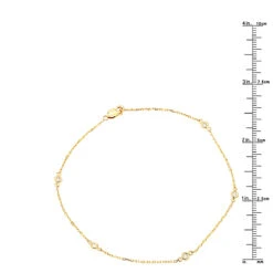 Diamond By The Yard Solid 14K Gold Anklet Bracelet With Diamonds By Luxurman 10 Diamond By The Yard Solid 14K Gold Anklet Bracelet With Diamonds By Luxurman -Borcely Jewelry Sales diamond by the yard solid 14k gold ankle bracelet with diamonds by luxurman rulerye