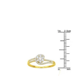 Affordable Engagement Rings 14K Gold Ladies Diamond Cluster Ring 0.61ct -Borcely Jewelry Sales diamond cluster rings 14k ladies diamond ring 061ct p 40453 rulerye
