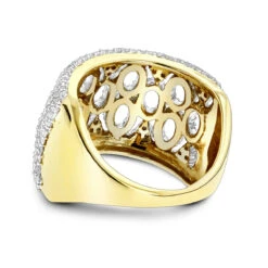 14K Yellow Gold Diamond Ring For Women 1ct -Borcely Jewelry Sales diamond fashion rings 14k gold diamond ring 130 p 38779 backye