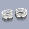 Diamond Hoop Huggie Earrings In Sterling Silver .30ct