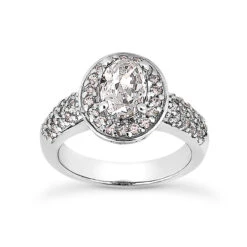 Diamond Platinum Engagement Ring 1.66ct 12.70mm