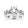 Diamond Platinum Engagement Ring Setting Set 0.43ct