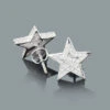 Diamond Star Earrings Studs 0.11ct Sterling Silver