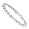 Diamond Tennis Bracelet 5.50ct - 14K White Gold Round Prong