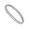 Emerald Cut Diamond Tennis Bracelet 16ct Platinum