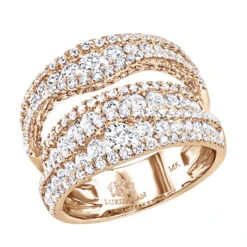 Exquisite 14K White Gold Diamond Cocktail Ring For Women By Luxurman 2.75ct -Borcely Jewelry Sales exquisite 14k gold diamond cocktail ring for women by luxurman 275ct ro