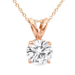 14K White Gold Floating 1/2-3 Carat Diamond Solitaire Pendant Ladies Necklace -Borcely Jewelry Sales floating 12 3 carat diamond solitaire pendant necklace in 14k white gold 000916 rose