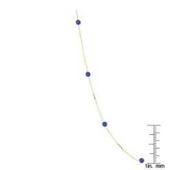 Gemstone By The Yard Necklace 14K Yellow Gold Women's Blue Sapphire Necklace 1.75ct -Borcely Jewelry Sales gemstone by the yard necklace 14k gold womens blue sapphire necklace 175ct rulerye