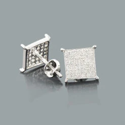 Genuine Diamond Earrings 0.36ct Sterling Silver