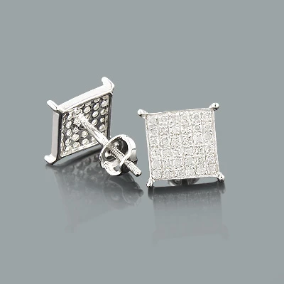 Genuine Diamond Earrings 0.36ct Sterling Silver 1 Genuine Diamond Earrings 0.36ct Sterling Silver