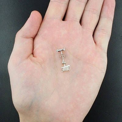 Genuine Diamond Earrings 0.36ct Sterling Silver 2 Genuine Diamond Earrings 0.36ct Sterling Silver - Image 2