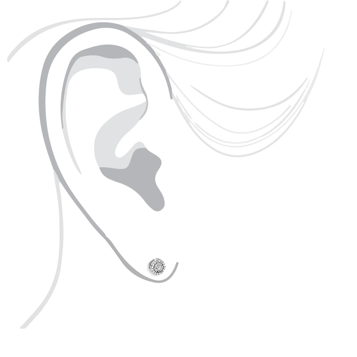 Gold Diamond Stud Earrings 2ct Diamond Earrings Look 5 Gold Diamond Stud Earrings 2ct Diamond Earrings Look - Image 5