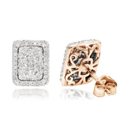 Halo 3 Carat Look Cluster Diamond Stud Earrings 1ct By Luxurman 8 Halo 3 Carat Look Cluster Diamond Stud Earrings 1ct By Luxurman -Borcely Jewelry Sales halo 3 carat look cluster diamond stud earrings 1ct by luxurman ro