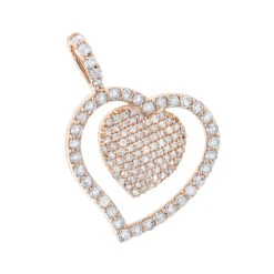 14K White Gold Designer Diamond Heart Pendant 0.9ct -Borcely Jewelry Sales heart jewelry 14k designer diamond heart pendant 117ct p 6473 ro