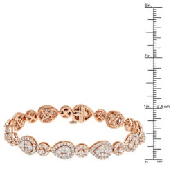 In Line 14K White Gold Unique Round Diamond Drop Bracelet For Women 7 Carat -Borcely Jewelry Sales in line 14k gold unique round diamond drop bracelet for women 7 carat rulerro