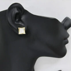 Invisible Set Princess Cut Diamond Earring 0.63ct 14K Yellow Gold 5 Invisible Set Princess Cut Diamond Earring 0.63ct 14K Yellow Gold -Borcely Jewelry Sales invisible set princess cut diamond earring 063ct 14k gold p 47074bod