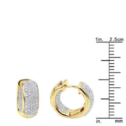 14K White Gold Huggies Small Inside Out Diamond Hoop Earrings 0.7ct 12 14K White Gold Huggies Small Inside Out Diamond Hoop Earrings 0.7ct -Borcely Jewelry Sales jewelry 14k gold huggies small inside out diamond hoop earrings 07ct ruler yellow 1