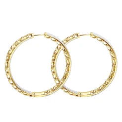 14K White Gold Large Diamond Hoop Earrings 3.5ct Inside Out Pave Setting -Borcely Jewelry Sales jewelry 14k gold large diamond hoop earrings 35ct inside out pave setting backye