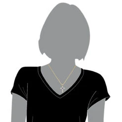 14K Yellow Gold Sapphire And Diamond Ladies Cross Pendant 1.32ct By Luxurman -Borcely Jewelry Sales jewelry 14k gold sapphire and diamond ladies cross pendant 132ct by luxurman 001236 bodye