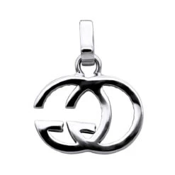 Affordable Blue Diamonds & Pink Sapphires Ladies Initials Pendant 0.4ct 14K White Gold -Borcely Jewelry Sales jewelry affordable blue diamonds pink sapphires ladies initials pendant 04ct 14k gold 001277 backwh