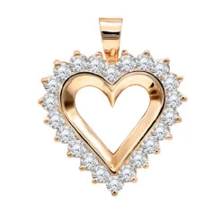 Large 14K Yellow Gold Open Heart Diamond Pendant For Women 2.75ct VS Diamonds 8 Large 14K Yellow Gold Open Heart Diamond Pendant For Women 2.75ct VS Diamonds -Borcely Jewelry Sales jewelry large 14k gold open heart diamond pendant for women 275ct vs diamonds ro