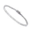 Eternity Line Ladies Diamond Tennis Bracelet 4 Carats 14K White Gold