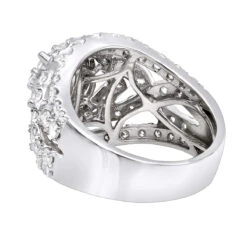14K White Gold Cluster Diamond Right Hand Ring For Women 4CT By Luxurman -Borcely Jewelry Sales jewelry right hand rings 14k gold cluster diamond ring for women 4ct by luxurman backwh