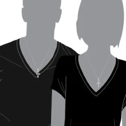 Small Egyptian Ankh Diamond Cross Pendant 14K White Gold Symbol Of Life 0.2ct -Borcely Jewelry Sales jewelry small egyptian ankh diamond cross pendant in 14k gold symbol of life 02ct bodwh