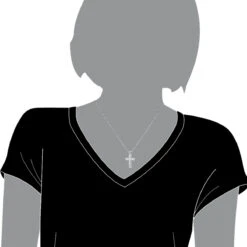 Small Ladies VS Princess Cut Diamond Cross Pendant In Platinum 1.5CT -Borcely Jewelry Sales jewelry small ladies vs princess cut diamond cross pendant in platinum 15ct bodwh