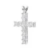 Small Ladies VS Princess Cut Diamond Cross Pendant In Platinum 1.5CT