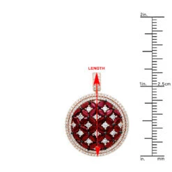 Unique Halo Ruby And Diamond Circle Pendant For Women 14K Rose Gold 4CT LUXURMAN -Borcely Jewelry Sales jewelry unique halo ruby and diamond circle pendant for women 14k gold 4ct luxurman rulerro 1