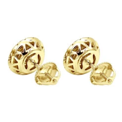 Unique 14K White Gold Large Diamond Stud Earrings Clusters 2 Carat Halo Look -Borcely Jewelry Sales jewelry unique real 14k gold large diamond stud earrings clusters 2 carat halo look backye