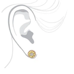 Unique 14K White Gold Large Diamond Stud Earrings Clusters 2 Carat Halo Look -Borcely Jewelry Sales jewelry unique real 14k gold large diamond stud earrings clusters 2 carat halo look bodro