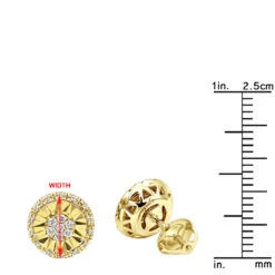 Unique 14K White Gold Large Diamond Stud Earrings Clusters 2 Carat Halo Look -Borcely Jewelry Sales jewelry unique real 14k gold large diamond stud earrings clusters 2 carat halo look rulerye