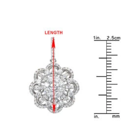 Vintage 18K White Gold Flower Cluster Diamond Pendant For Women 1.25ct LUXURMAN 11 Vintage 18K White Gold Flower Cluster Diamond Pendant For Women 1.25ct LUXURMAN -Borcely Jewelry Sales jewelry vintage 18k gold flower cluster diamond pendant for women 125ct luxurman rulerwh 20201204