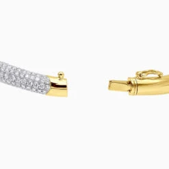 Women's Diamond Snakes Bangle Bracelet 18K White Gold By Joe Rodeo 6.44Ct -Borcely Jewelry Sales jewelry womens diamond snakes bangle bracelet 18k gold by joe rodeo 644ct backye