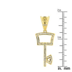 Key Necklaces 14K Yellow Gold Diamond Key Pendant 0.43ct -Borcely Jewelry Sales key necklaces 14k gold diamond key pendant 043ct p 7090 rulerye