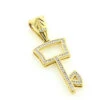 Key Necklaces 14K Yellow Gold Diamond Key Pendant 0.43ct