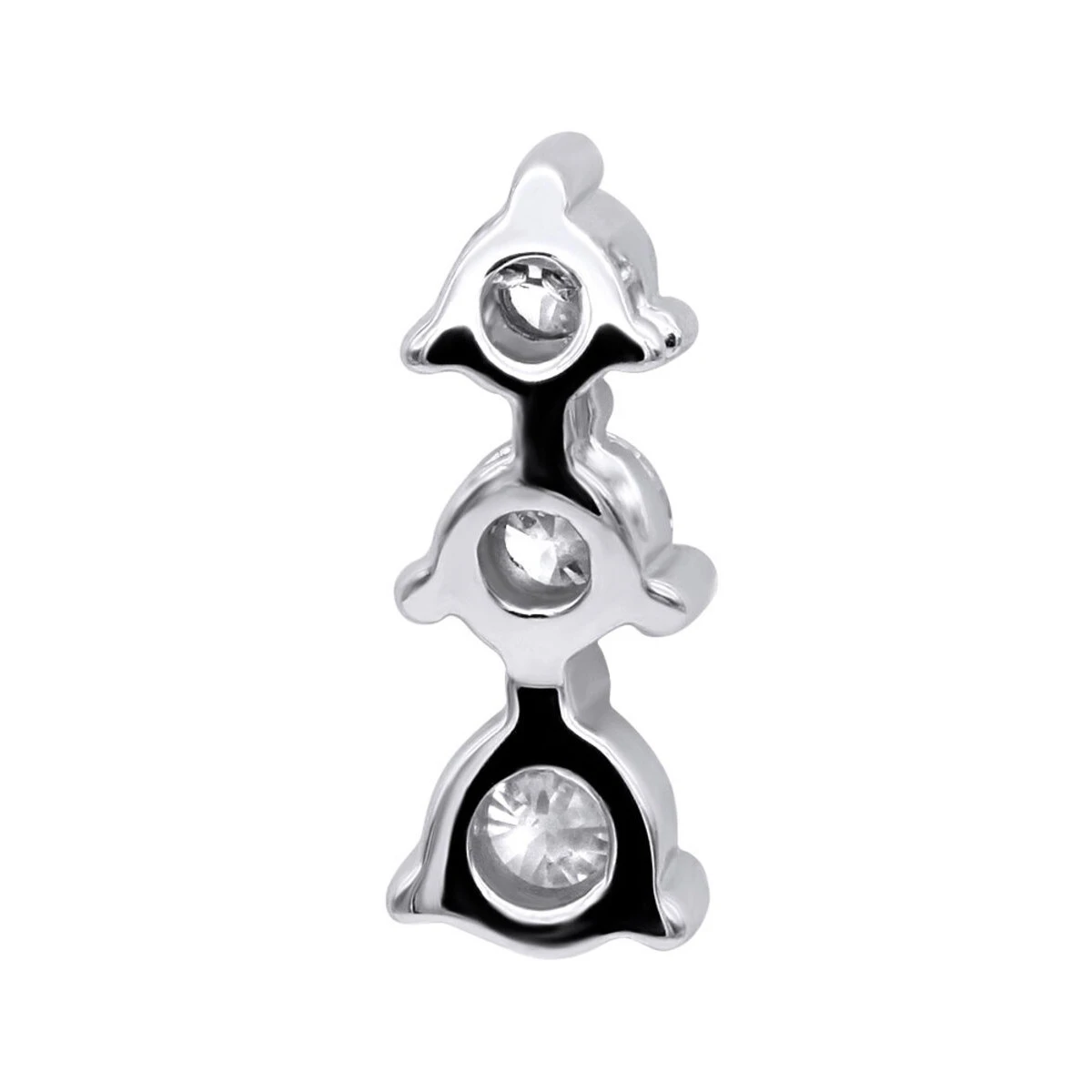 Ladies 3 Stone Diamond Pendant 14K White Gold Journey G VS Diamonds 0.45ct 4 Ladies 3 Stone Diamond Pendant 14K White Gold Journey G VS Diamonds 0.45ct - Image 4