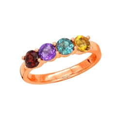 Ladies Birthstone Custom Made 14K White Gold Cocktail Ring With Gemstones 7 Ladies Birthstone Custom Made 14K White Gold Cocktail Ring With Gemstones -Borcely Jewelry Sales ladies birthstone jewelry custom made 14k gold cocktail ring with gemstones 018039 ro