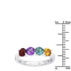 Ladies Birthstone Custom Made 14K White Gold Cocktail Ring With Gemstones 9 Ladies Birthstone Custom Made 14K White Gold Cocktail Ring With Gemstones -Borcely Jewelry Sales ladies birthstone jewelry custom made 14k gold cocktail ring with gemstones 018039 rulerwh 20210911